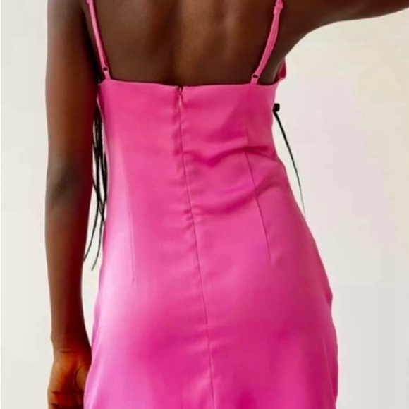 NWOT UO Mallory Cowl Neck Slip Dress xs urban outfitters pink new flattering - Picture 5 of 12